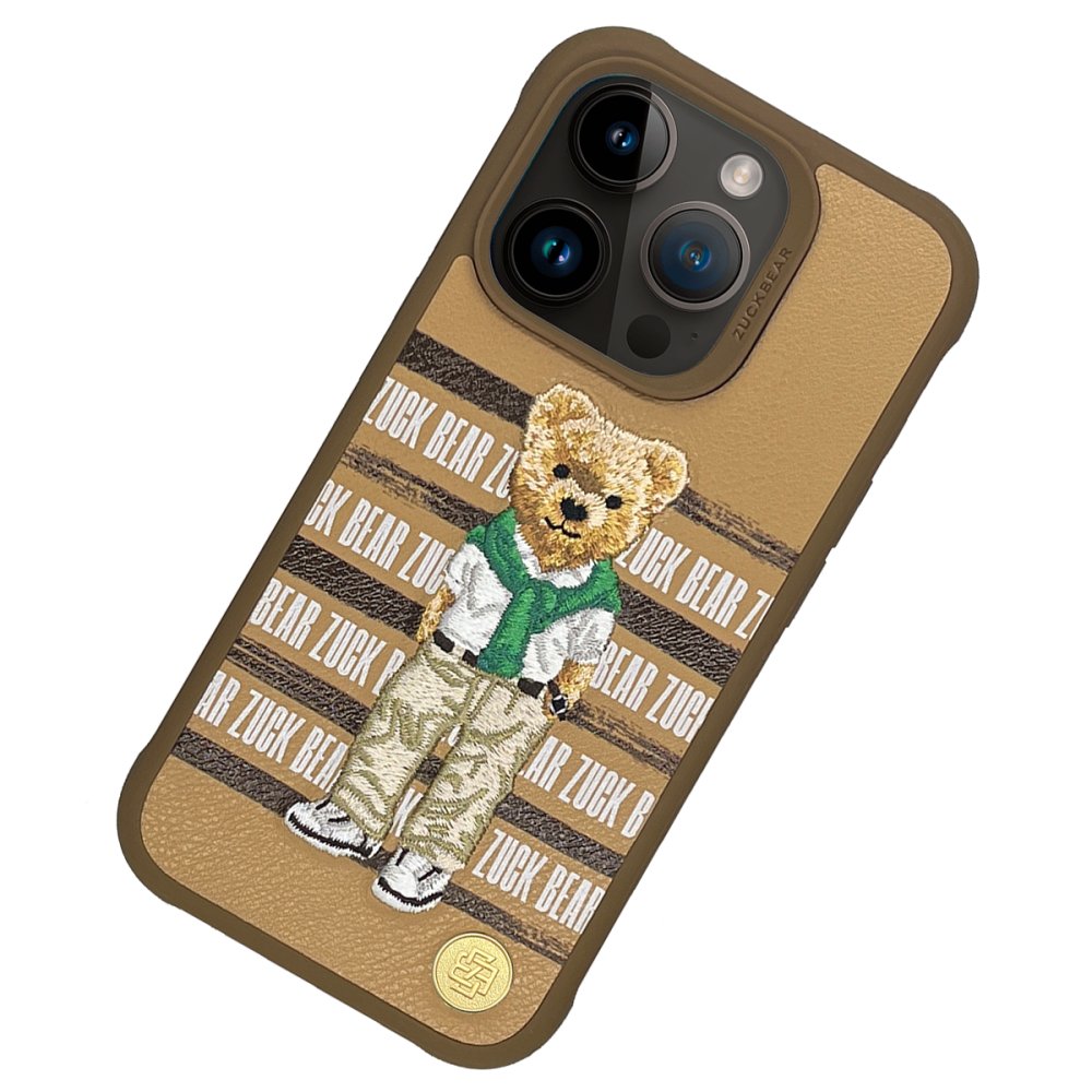 Husa Piele MagSafe Zuck Bear pentru Iphone 15 Pro - Protectie Premium Design San Francisco Golden State - 2 | YEO